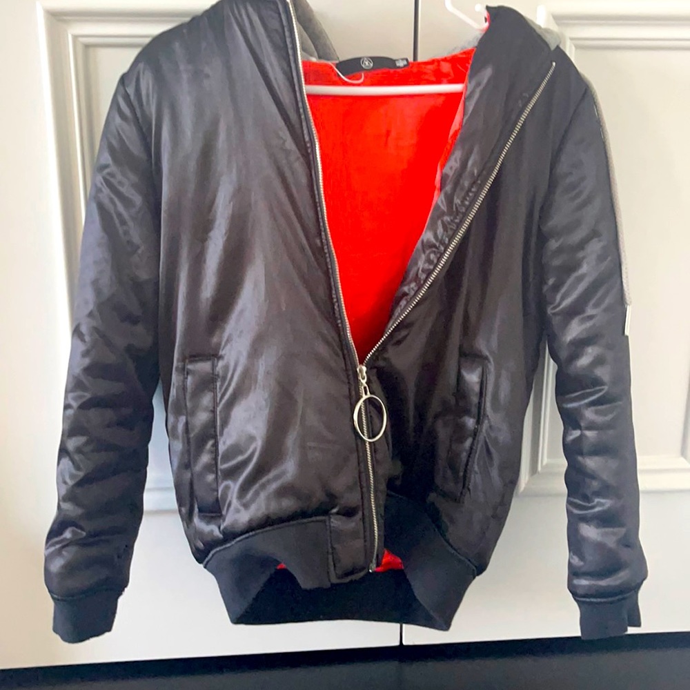 Misguided size 2 hooded jacket